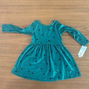 3T NWT long sleeve dress by Cat & Jack - green with stars